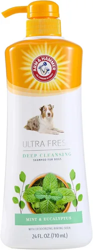 Vista 7 de Arm & Hammer Ultra Fresh Champú desenredante 2 en 1 + acondicionador, aroma a pera de pepino, baño para perros con aceite de coco, bicarbonato