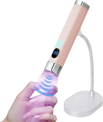 Vista 11 de Handheld Mini UV Nail Lamp, Portable Flash Cure Light with Upgraded Magnetic Stand & Smart Sensor - Rechargeable Nail Dryer Fast Curing Gel Nails at