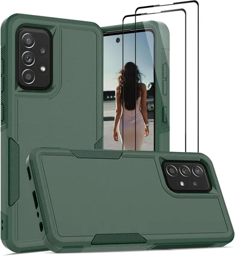 Vista 17 de Jeylly Funda para Samsung Galaxy A52 5G / A52s 5G, resistente a prueba de golpes, antiarañazos, suave, parachoques duro, PC resistente, cubierta