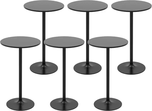 Vista 11 de Giantex Mesa de bar 2 en 1 con poste desmontable, base de metal, parte superior redonda de 24 pulgadas, 40/22 pulgadas, dos alturas convertibles