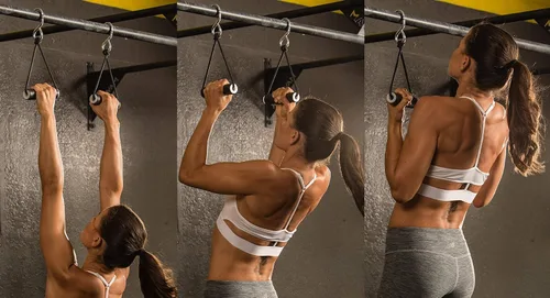 Vista 6 de Empuñaduras resistentes Asas de barra de dominadas Asas de barbilla Empuñaduras neutras para barras de dominadas