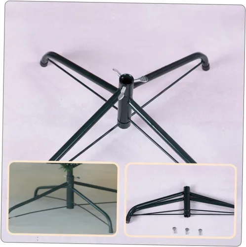 Vista 7 de 2pcs Metal Christmas Tree Brackets Sturdy Support for Xmas Tree Stand Non-Slip Base Christmas Tree Racks Home Decor Accessories