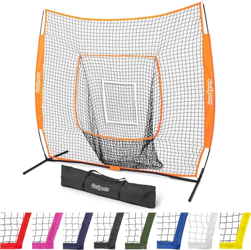 Vista 11 de GoSports 7 x 7 ft Baseball & Softball Nets - Available in Team Colors - Batting & Pitching Net with Strike Zone