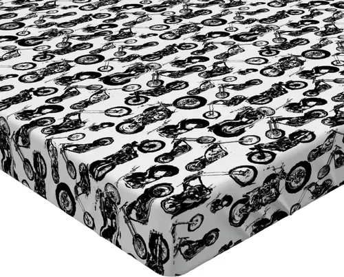 Vista 3 de Ambesonne - Sábana bajera ajustable multicolor, en colores y tres tamaños, Tela, Negro (Charcoal Black), gemelo