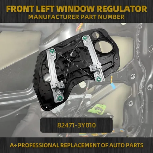 Vista 2 de Dasbecan Regulador de Ventana Eléctrico Delantero Izquierdo del Lado del Conductor Sin Motor Compatible con Hyundai Elantra 2011 2012 2013 2014 2015