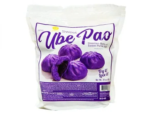 Goldilocks Sweet Ube Pao 24oz (1x8pc) Sweet Ube Steamed Bun THAWED