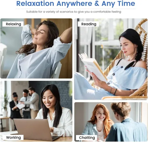 Vista 6 de Almohadilla térmica para microondas con funda lavable, 8 x 12 almohadilla térmica multiusos para microondas para cuello y hombros, bolsa de frijoles