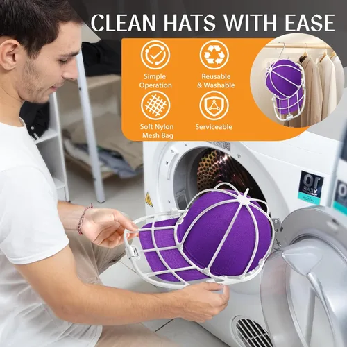 Vista 2 de Hat Washer for Washing Machine Hat Washer Cage Hat Cleaner for Baseball Caps Fit for Adult and Kid's Baseball Caps