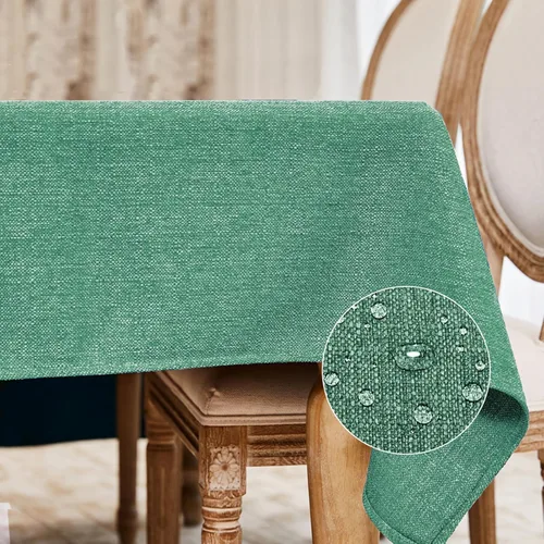 Vista 19 de Balcony & Falcon - Mantel rectangular de peso pesado clásico, lavable, antiarrugas y resistente al agua