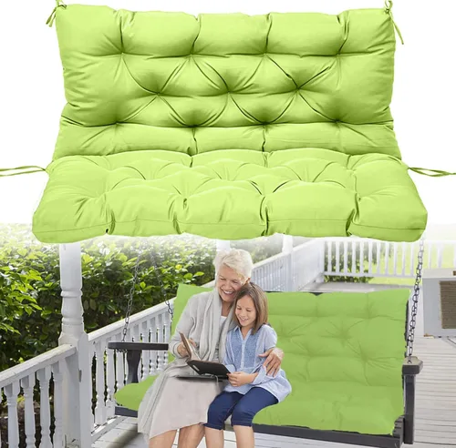 Vista 9 de Cojines de repuesto para columpio con respaldo, cojín de asiento para exteriores, cojines de banco de patio para muebles de exterior de 2 o 3