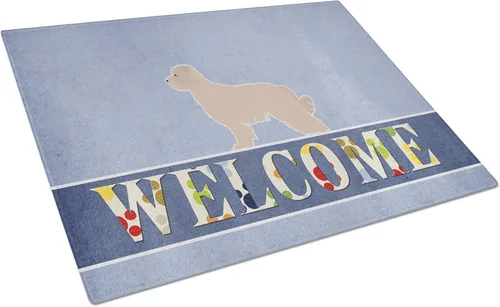 Vista 89 de Caroline's Treasures BB5552LCB Affenpinscher Tabla de cortar de vidrio de bienvenida grande decorativa de vidrio templado tabla de cortar y servir