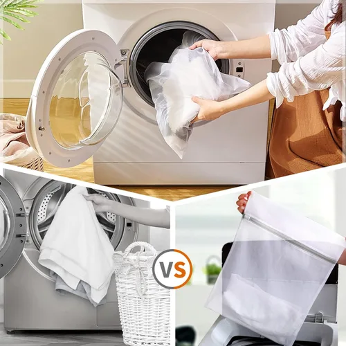 Vista 7 de Sacs à Linge, 6 Pièces Filet Linge Machine à Laver with Fermeture Eclair Pour Sous-Vêtements, Chemisier, Chaussettes, chaleco, Manteau, Couette