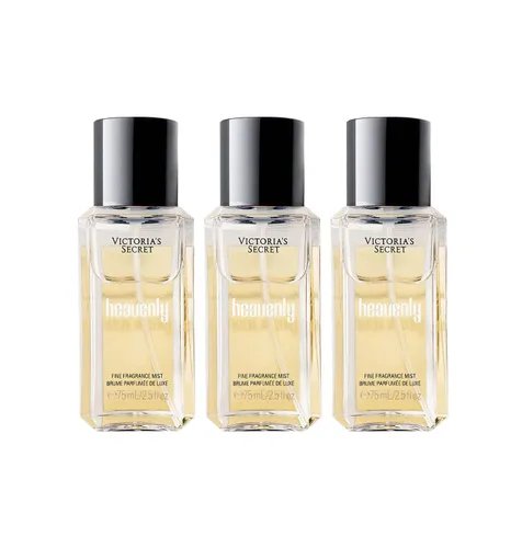 Victoria's Secret Heavenly Body Fragrance Mini Mist Travel Size 2.5 Fl Oz Lote de 3 (Heavenly)