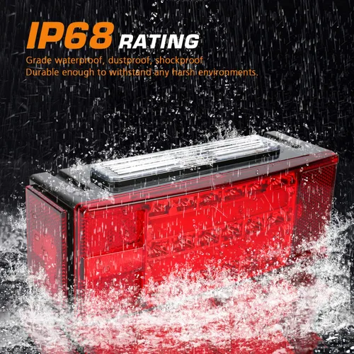 Vista 6 de LINKITOM Kit de luces LED sumergibles para remolque, luces de matrícula superbrillantes para frenos, luces de matrícula para cámper, camión