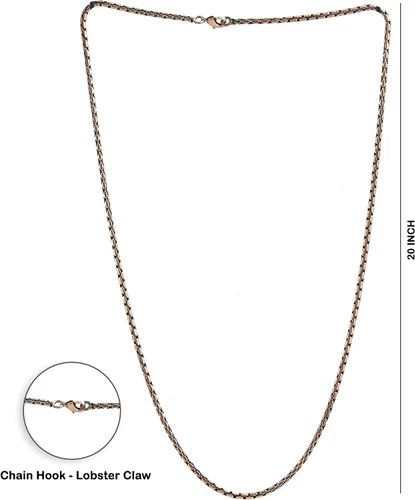 Vista 6 de Natural Gemstone Pendant Necklace - Handmade in India with Pure Copper Wire for Healing and Chakra Balance - 20" Chain