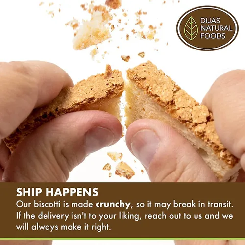 Vista 7 de DIJAS Natural Foods, Galletas biscotti sin grasa envueltas individualmente, ingredientes totalmente naturales libres de conservantes, delicioso