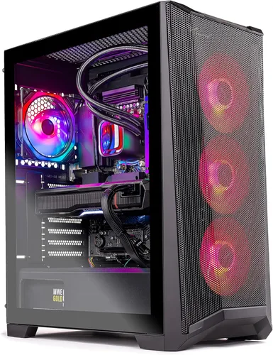 Vista 14 de Computadora PC de escritorio para jugadores Skytech King 95 - Ryzen 7 9700X 3.8 GHz (5.5 GHz Turbo Boost), NVIDIA RTX 5070 12 GB GDDR7, 1 TB Gen4