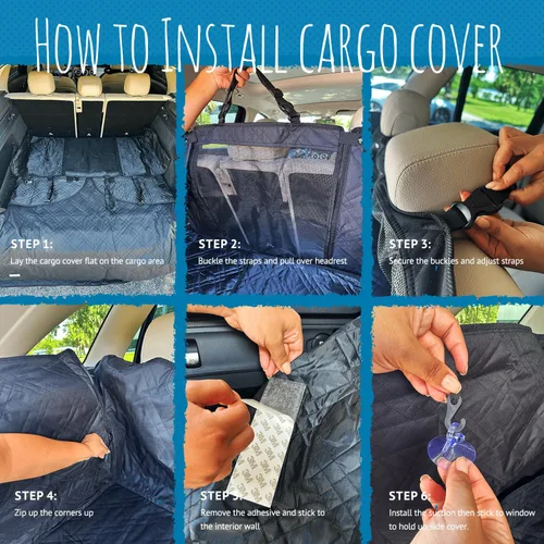 Vista 8 de Bulldogology Forro de Carga para SUV - Forro de Maletero para Mascotas de Servicio Pesado Cubierta de Carga - Cubierta de Carga Impermeable