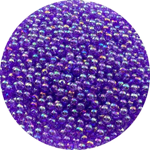 Vista 85 de 2000 cuentas redondas acrílicas de 0.157 pulgadas (0.157 in), cuentas espaciadoras de colores AB con agujero para bricolaje, pulseras, collares