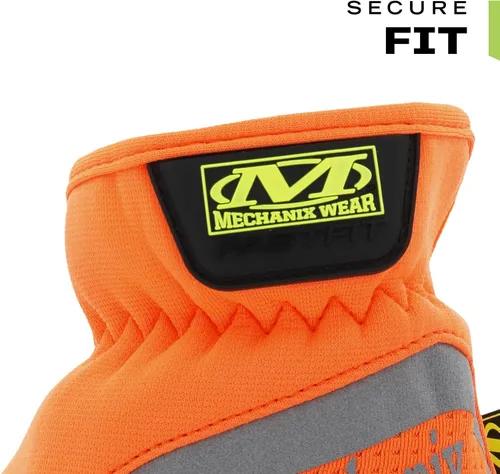 Vista 6 de Guantes FasFit de seguridad fluorescentes y reflectantes Mechanix Wear (anaranjado)