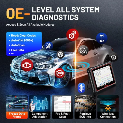 Vista 4 de Autel Escáner TPMS MaxiCOM MK900-TS, herramienta bidireccional 2026 actualizada de MaxiCheck MX808S-TS, MK808S-TS, MS906TS con servicio 40+, más