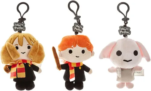 Vista 7 de P.M.I. Llavero de peluche de Harry Potter - 3 piezas en una bolsa de plástico transparente. 9 diseños., A Multicolor