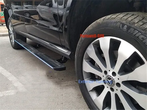 Vista 2 de Estribos eléctricos desplegables escalones laterales Pedales Protector Bar apto para Mercedes Bens GLE W166 2016-2018