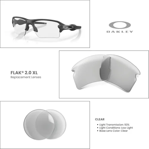 Vista 3 de Oakley Authentic Flak 2.0 XL OO9188 REPLACEMENT Lenses+ Bundle Microfiber Pouch -FRAMES NOT INCLUDED