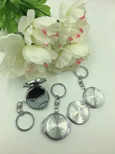 Vista 2 de 12 piezas nuevo bautismo compacto espejo llavero favor -Bautizo Recuerdos/maquillaje Espíritu Santo Compacto/Primera Comunión