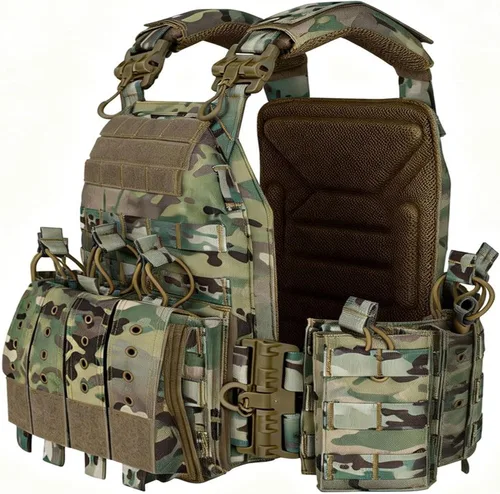Vista 4 de vAv YAKEDA - Chaleco táctico para hombre de liberación rápida al aire libre, chaleco Airsoft ajustable para adultos