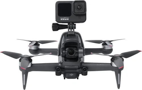 Vista 6 de Soporte adaptador de montaje compatible con DJI FPV Soporte de montaje Searchlight Gopro Pocket 2 Cámara Drone Accesorios