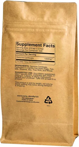 Vista 2 de Jovvily Garcinia Cambogia - 1 lb - Sin rellenos - Siempre puro - Suplemento a base de hierbas en polvo