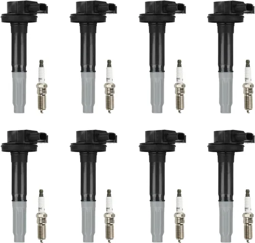 Paquete de bobinas de encendido y bujías de iridio para Ford F-150 5L 2011-2015, para Ford Mustang 2011-2015 5L, UF-622 UF622 DG-542 DG542 GN10420