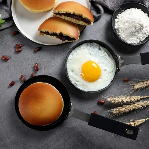 Vista 4 de AMDSS Pot Non Stick Frying Pan, Cast Iron Pot Non Stick Pans Frying Pan Cake Pastry Egg Mold Mini Breakfast Eggs for Gas Induction Cooker