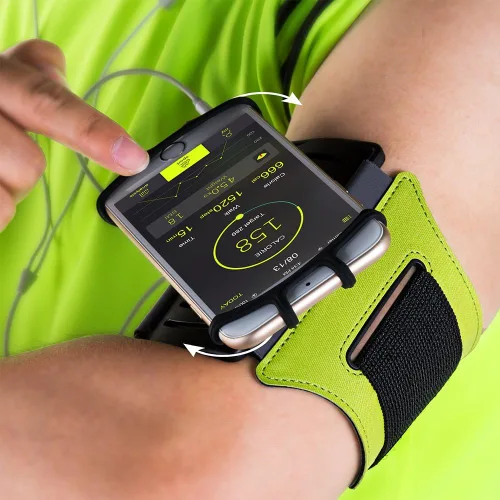 Vista 7 de VUP Brazalete para correr giratorio 360° para iPhone 13/Pro Max/Pro/Mini/12/11/SE/Xs/XR/X/8/7/Plus, se ajusta a todos los teléfonos inteligentes