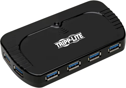 Vista 4 de TRIPP LITE Hub USB 3.0 de 10 puertos, divisor USB industrial para carga y transferencia de datos, 5 Gbps, carcasa de hierro (U360-010-IND)