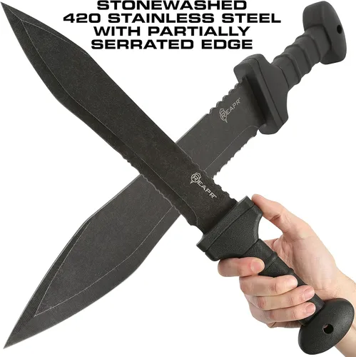 Vista 6 de Reapr 11019 - Espada de Legion, espadas tácticas con funda para campamento, senderismo, emergencias y autodefensa, 20 pulgadas de longitud total