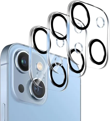 Vista 30 de Dengduoduo Paquete de 3 protectores de lente de cámara para iPhone 13 de 6.1" y iPhone 13 Mini de 5.4", vidrio templado, Ultra HD, dureza 9H