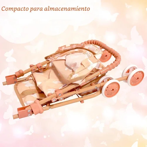 Vista 6 de My First Baby - Cochecito de muñeca para niñas de 3 años, niños pequeños Cochecito de bebé plegable para muñecas, cochecito de juguete
