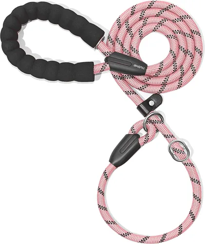 Vista 15 de iYoShop Correa Deslizante Duradera para Perro con Mango Acolchado e Hilos Altamente Reflectantes, Correa de Entrenamiento para Perros Sin Tirones