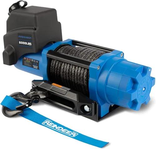 Vista 9 de REINDEER Nuevo cabrestante de 12V, capacidad de carga de 3000 libras, kit de cabrestante eléctrico, cuerda sintética con Hawse Fairlead impermeable