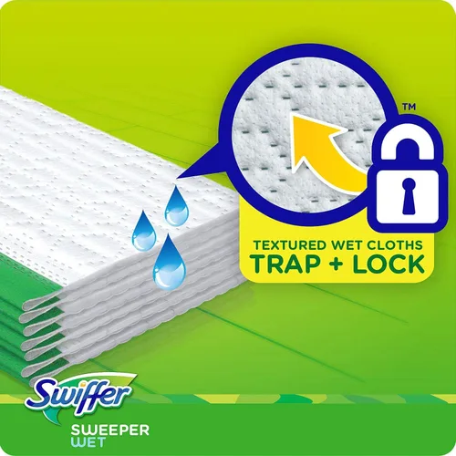 Vista 4 de Swiffer Sweeper - Recambio de paño húmedo, color blanco, 64