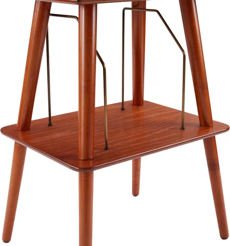Vista 10 de Crosley Manchester Record Player Stand, Media Console with Vinyl Storage, Modern Home Organizer, Paprika