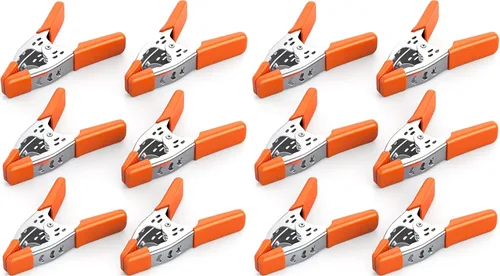 Vista 13 de HORUSDY Abrazadera de resorte pequeña de 10 piezas, 2 pulgadas, abrazaderas de resorte de metal, apertura de mandíbula de 3/4 pulgadas