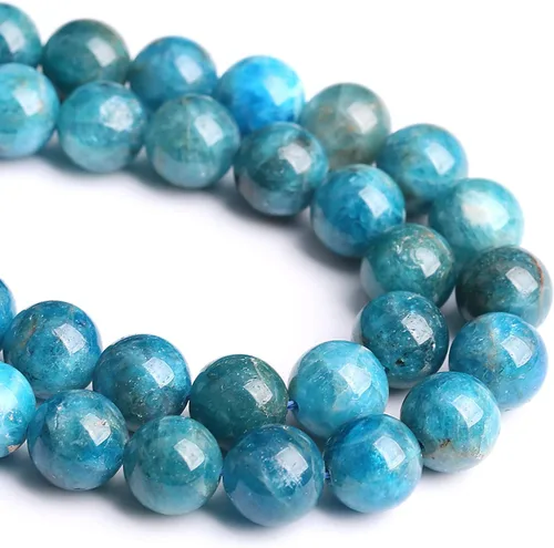 Vista 61 de 10MM 36 Cuentas de Piedras Preciosas de Larimar Azul Natural para Hacer Joyería, Pulseras DIY