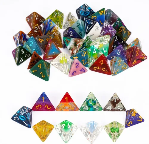 Vista 22 de Juego de dados poliédricos de 10 piezas, color aleatorio, dados de 10 lados para D&D, DND, juegos de mesa, juego de rol