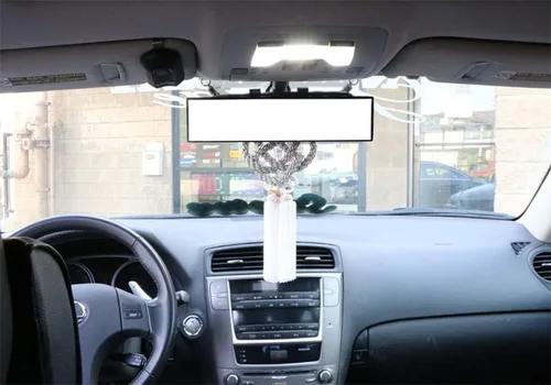 Vista 4 de iJDMTOY ajuste universal JDM 300mm 12" amplia curva espejo retrovisor de clip para auto, SUV, van, o camión, etc