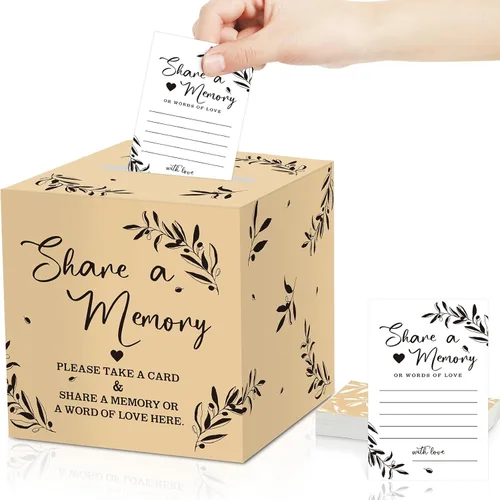 Vista 18 de Pajean 50 tarjetas de memoria para colecciones de vida, tarjetas de memoria, ideas de tarjetas de invitados para funerales, graduaciones, bodas