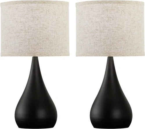 Vista 8 de Juego de 2 lámparas táctiles modernas de 18.1'' para mesita de noche con brillo regulable de 3 niveles, lámparas de mesa para sala de estar