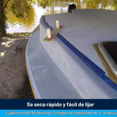 Vista 4 de TotalBoat Marine Topside - Imprimación de pintura para barco para fibra de vidrio y madera (gris, cuarto de galón)